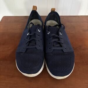 CLARKS Womens Blue Knit Lace Up Comfort Sneakers Size 7M Color-Blue  GUC